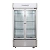 Premium Levella Premium Levella 18 cu. ft. Commercial Display Refrigerator Two Glass Door Merchandiser in Silver PRN185DX